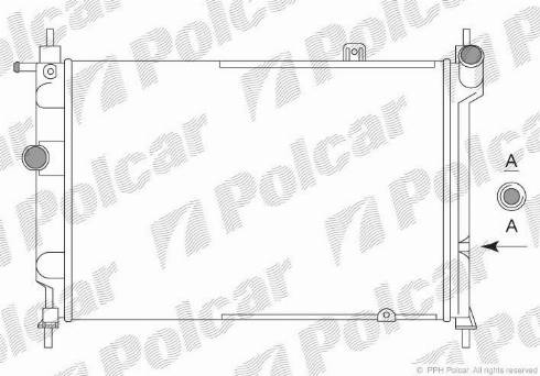 Polcar 550708A2 - Radiator, engine cooling autospares.lv