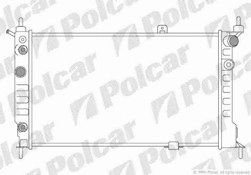 Polcar 550708A7 - Radiator, engine cooling autospares.lv