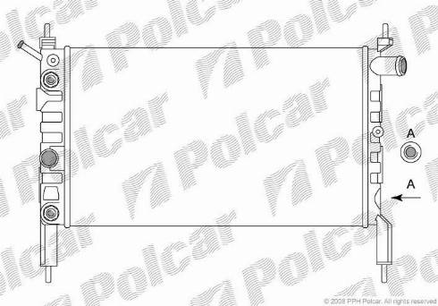 Polcar 550708 - Radiator, engine cooling autospares.lv