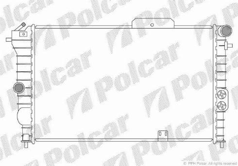 Polcar 551408-5 - Radiator, engine cooling autospares.lv