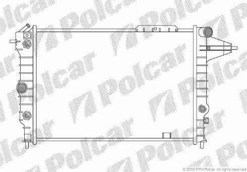 Polcar 5514082X - Radiator, engine cooling autospares.lv