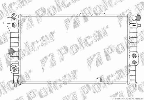 Polcar 5514087X - Radiator, engine cooling autospares.lv