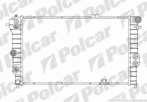 Polcar 551408-7 - Radiator, engine cooling autospares.lv