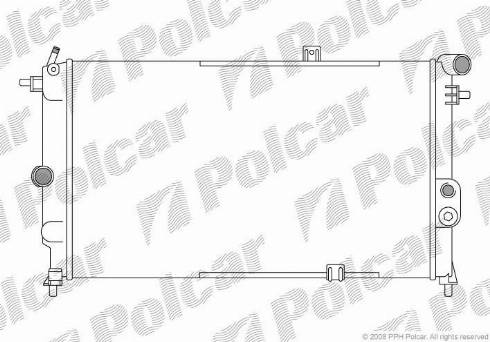 Polcar 551408A5 - Radiator, engine cooling autospares.lv