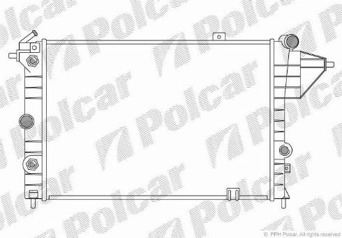 Polcar 551408A2 - Radiator, engine cooling autospares.lv