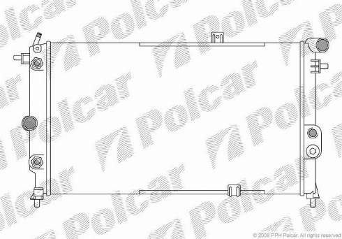 Polcar 551408A7 - Radiator, engine cooling autospares.lv