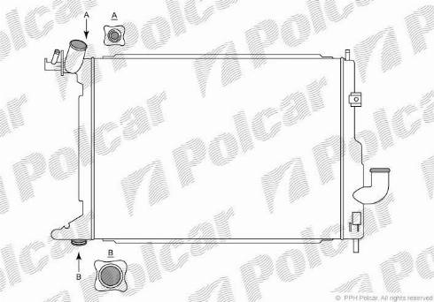 Polcar 5516085X - Radiator, engine cooling autospares.lv