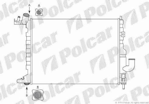 Polcar 551608A5 - Radiator, engine cooling autospares.lv