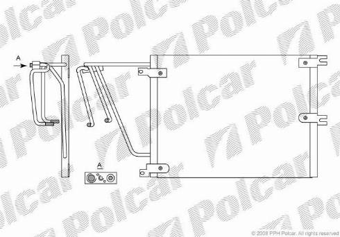 Polcar 5516K82X - Condenser, air conditioning autospares.lv