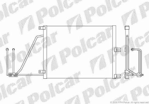 Polcar 5516K8C2 - Condenser, air conditioning autospares.lv