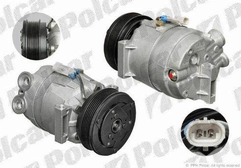 Polcar 5516KS-1 - Compressor, air conditioning autospares.lv