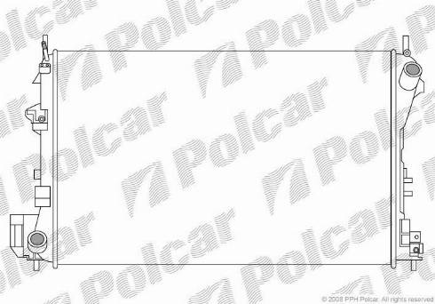 Polcar 5518081X - Radiator, engine cooling autospares.lv