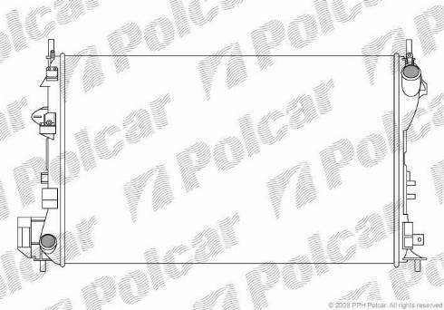 Polcar 551808-1 - Radiator, engine cooling autospares.lv