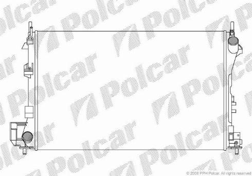 Polcar 551808A2 - Radiator, engine cooling autospares.lv