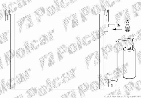 Polcar 5518K85X - Condenser, air conditioning autospares.lv