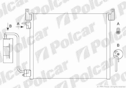 Polcar 5518K8C5 - Condenser, air conditioning autospares.lv