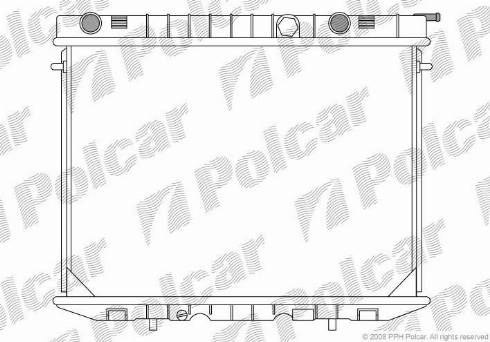 Polcar 558008-1 - Radiator, engine cooling autospares.lv