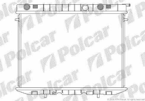 Polcar 558008-3 - Radiator, engine cooling autospares.lv