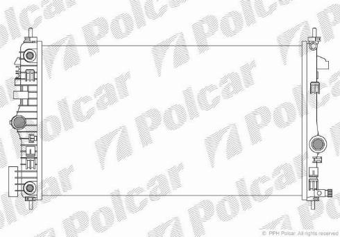 Polcar 5520084X - Radiator, engine cooling autospares.lv