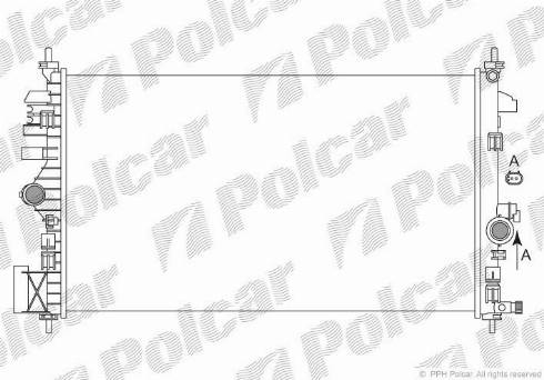 Polcar 5520081X - Radiator, engine cooling autospares.lv