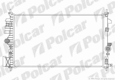 Polcar 552008-1 - Radiator, engine cooling autospares.lv