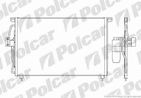 Polcar 5527K81X - Condenser, air conditioning autospares.lv