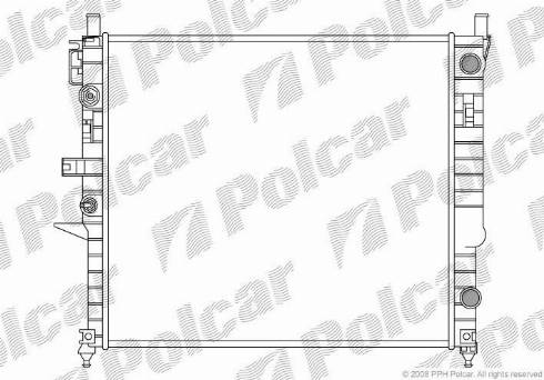 Polcar 504408-2 - Radiator, engine cooling autospares.lv