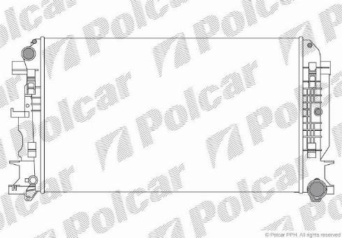 Polcar 506508-4 - Radiator, engine cooling autospares.lv