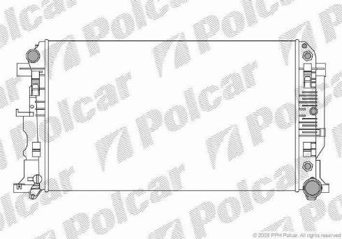 Polcar 506508-1 - Radiator, engine cooling autospares.lv