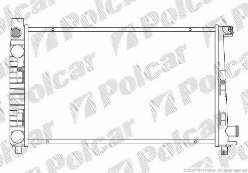 Polcar 500508-5 - Radiator, engine cooling autospares.lv