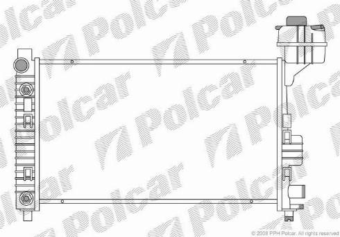 Polcar 5005081X - Radiator, engine cooling autospares.lv