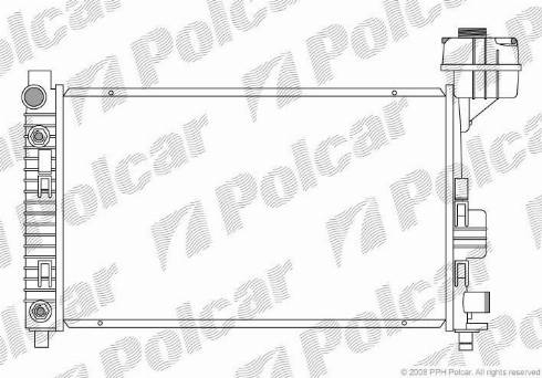 Polcar 500508-1 - Radiator, engine cooling autospares.lv