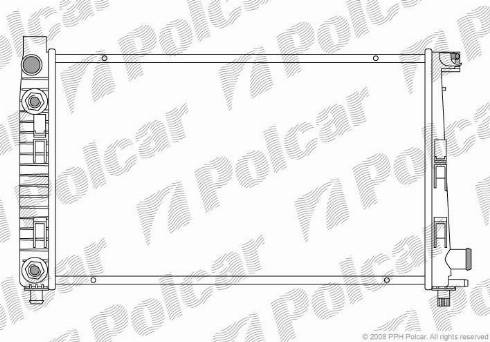 Polcar 5005083X - Radiator, engine cooling autospares.lv