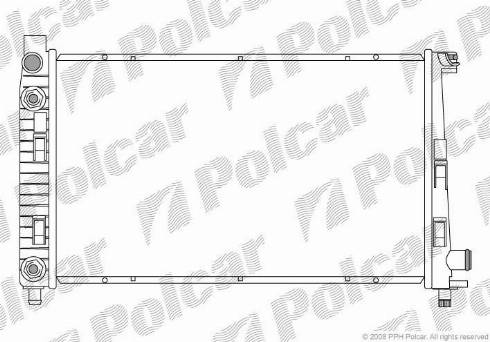 Polcar 500508-3 - Radiator, engine cooling autospares.lv