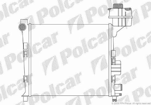 Polcar 5005082X - Radiator, engine cooling autospares.lv