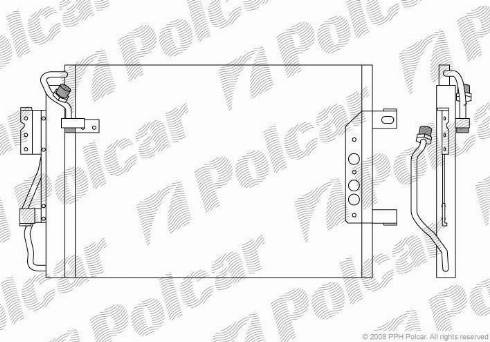 Polcar 5005K81X - Condenser, air conditioning autospares.lv