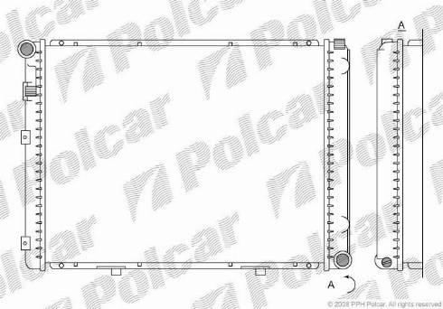 Polcar 500008-1 - Radiator, engine cooling autospares.lv