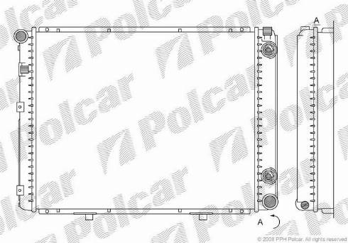 Polcar 500108-9 - Radiator, engine cooling autospares.lv