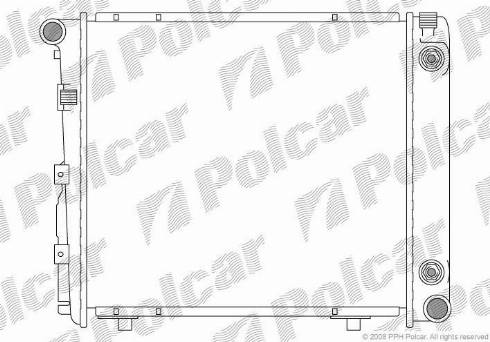 Polcar 500108-6 - Radiator, engine cooling autospares.lv