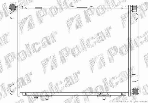 Polcar 50010805 - Radiator, engine cooling autospares.lv