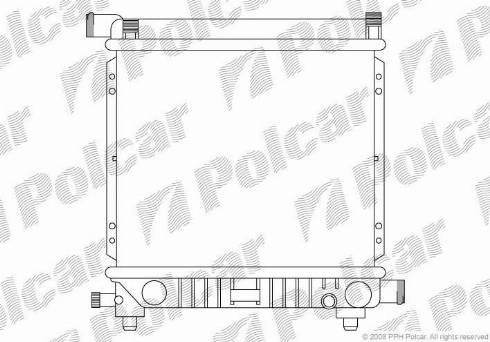 Polcar 5001081X - Radiator, engine cooling autospares.lv