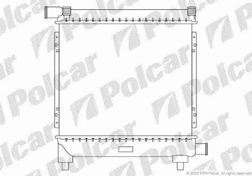 Polcar 500108-1 - Radiator, engine cooling autospares.lv