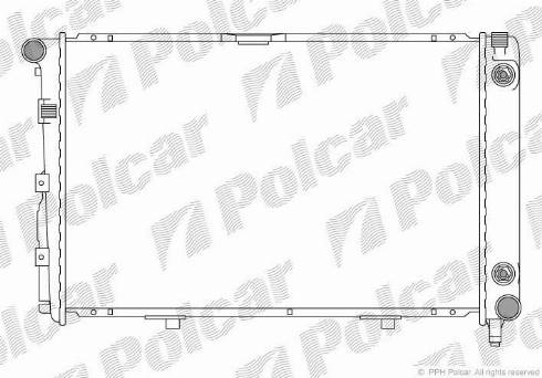 Polcar 500108-3 - Radiator, engine cooling autospares.lv