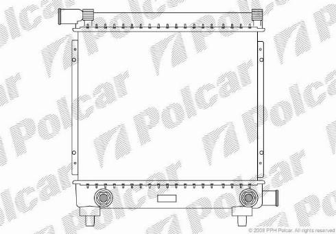 Polcar 500108-2 - Radiator, engine cooling autospares.lv