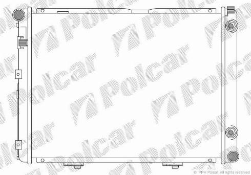 Polcar 500108 - Radiator, engine cooling autospares.lv