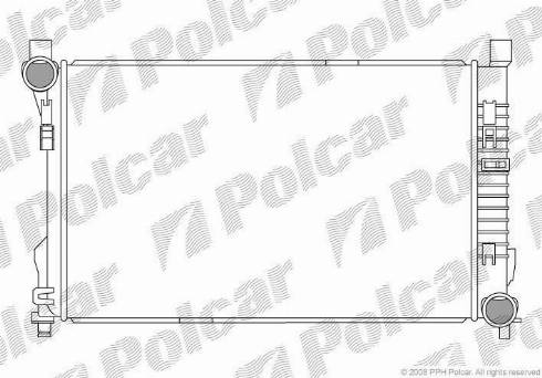 Polcar 500308-4 - Radiator, engine cooling autospares.lv