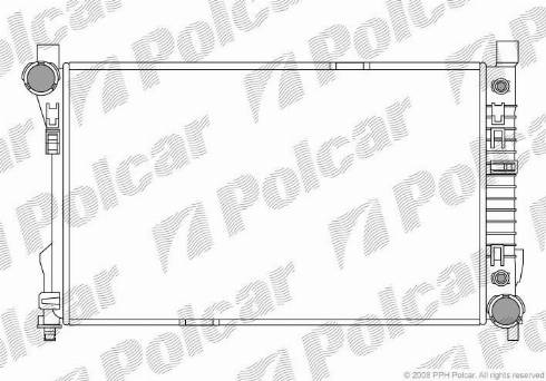 Polcar 500308-2 - Radiator, engine cooling autospares.lv