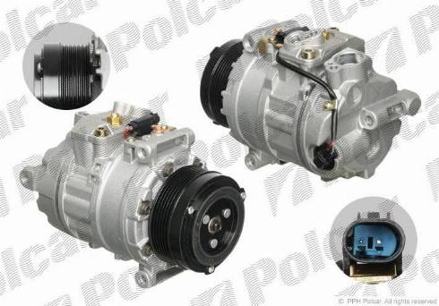 Polcar 5003KS-1 - Compressor, air conditioning autospares.lv