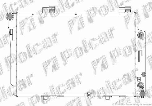 Polcar 500208-4 - Radiator, engine cooling autospares.lv