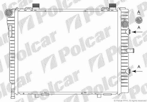 Polcar 500208-6 - Radiator, engine cooling autospares.lv